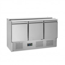 TEFCOLD GS365 Třídveřová saladeta v kompletním nerezovém provedení 